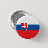 Slowaakse vlag, Vlag van Slowakije Ronde Button 3,2 Cm (Voorkant /achterkant)
