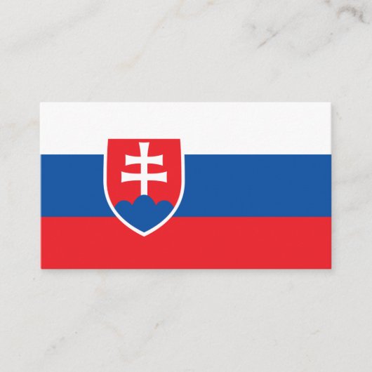 Slowaakse vlag, Vlag van Slowakije Visitekaartje (Voorkant)