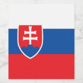 Slowaakse vlag wijn etiket (Enkel label)