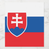 Slowaakse vlag wijn etiket (Enkel label)