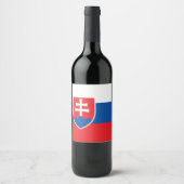 Slowaakse vlag wijn etiket (Voorkant)