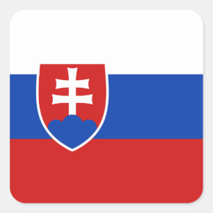 Slowaakse vlaggen vierkante sticker