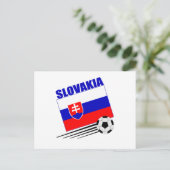 Slowaakse voetbalteam briefkaart (Staand voorkant)
