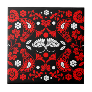 Slowaakse volkskunst tegeltje