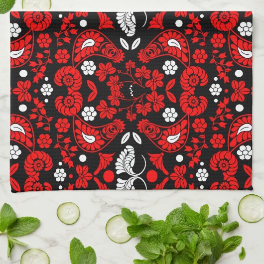 Slowaakse volkskunst theedoek (Gevouwen)