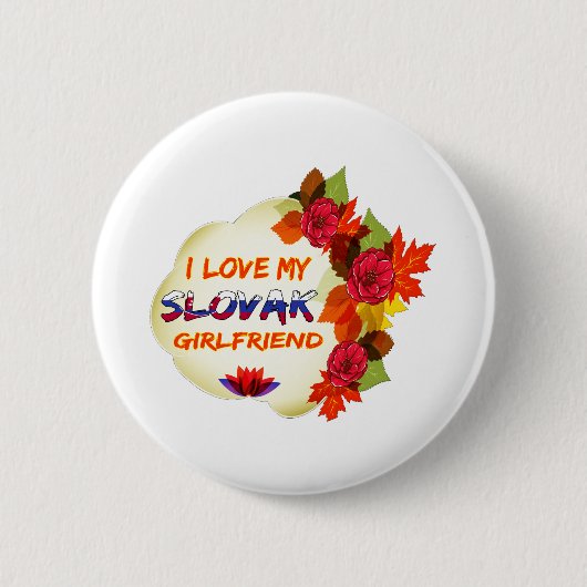 Slowaakse Vriendin design Ronde Button 5,7 Cm (Voorkant)