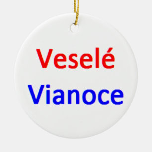 slowaakse vrolijk kerstfeest keramisch ornament