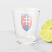 Slowaakse wapenmantel shot glas (Achterkant)