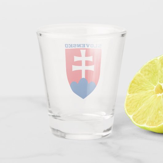 Slowaakse wapenmantel shot glas (Achterkant)