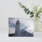 slowakije blauwe kerk briefkaart (Staand voorkant)