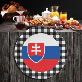 Slowakije Bord, buffelpleister en Slowaakse vlag Papieren Bordje