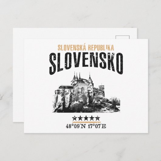 Slowakije Briefkaart (Voorkant / Achterkant)