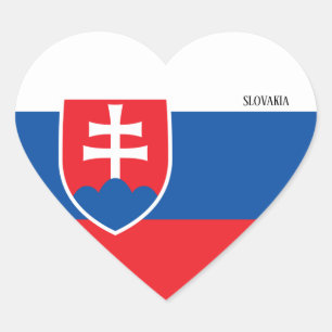 Slowakije Flag Splendid Patriotic Hart Sticker