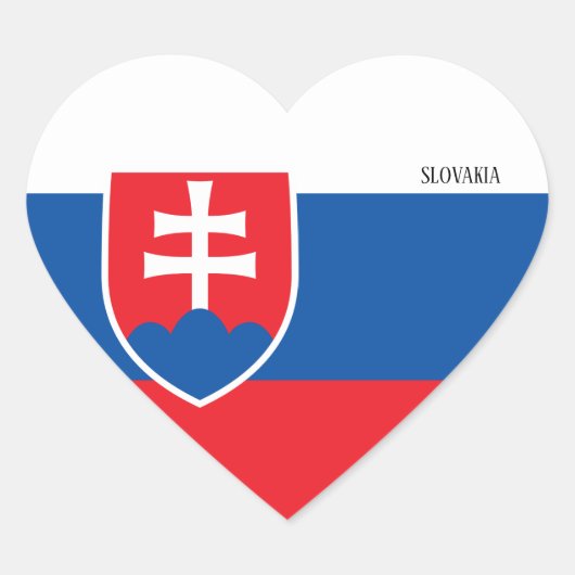 Slowakije Flag Splendid Patriotic Hart Sticker (Voorkant)