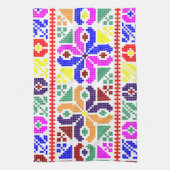 slowakije folk patroon motief traditioneel etnisch theedoek (Verticaal)