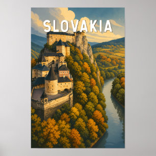 Slowakije Illustratie Reis Kunst Vintage Poster