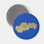 Slowakije Kaart Magnet (Voorkant / Achterkant)