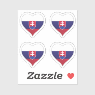 Slowakije liefde vlag trots hart sticker