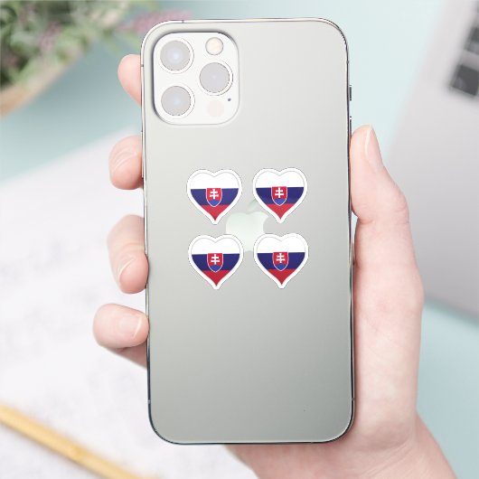 Slowakije liefde vlag trots hart sticker (Telefoon)