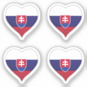 Slowakije liefde vlag trots hart sticker (Voorkant)