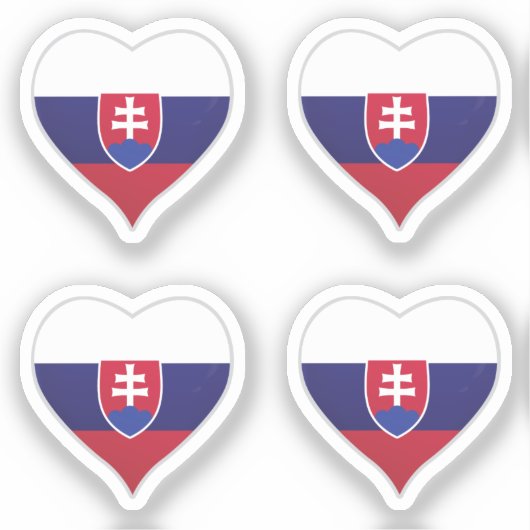 Slowakije liefde vlag trots hart sticker (Voorkant)
