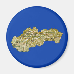 Slowakije Map Magnet