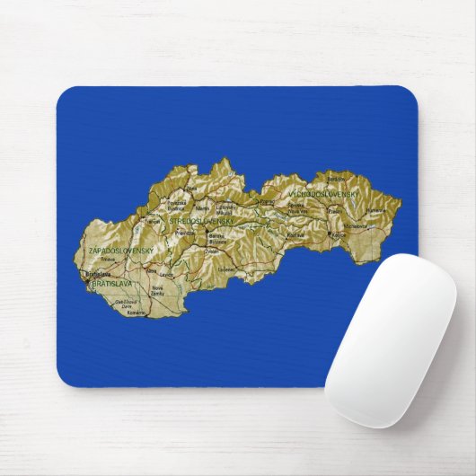 Slowakije Map Mousepad Muismat (Met muis)