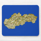 Slowakije Map Mousepad Muismat (Voorkant)