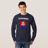 Slowakije met wapenmantel t-shirt (Voorkant volledig)
