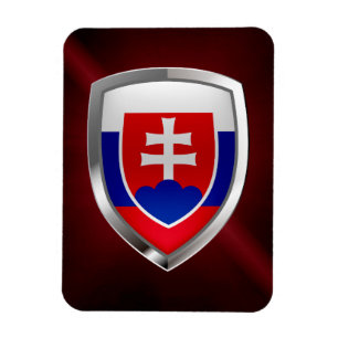 Slowakije Metallic Emblem Magneet