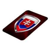 Slowakije Metallic Emblem Magneet (Linkerzijde)