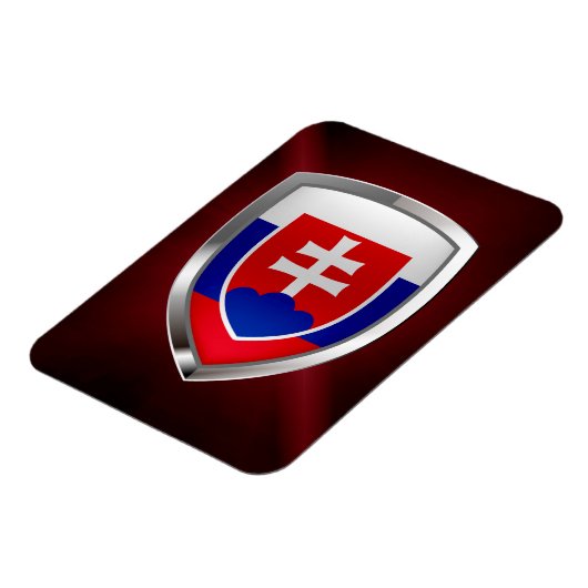 Slowakije Metallic Emblem Magneet (Linkerzijde)