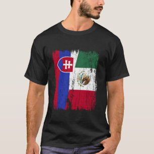 Slowakije Mexico Halve Vlag Slowaakse Mexicaanse E T-shirt