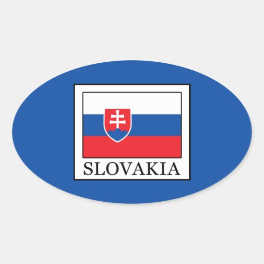 Slowakije Ovale Sticker (Voorkant)