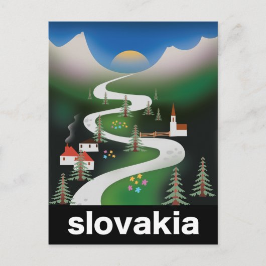 Slowakije reisposter briefkaart (Voorkant)