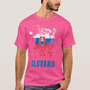 Slowakije Retro  Waterverven Sport Slowakije Fl. T-shirt