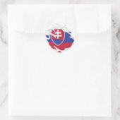 Slowakije Ripped Flag Classic Round Sticker (Tas)