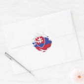 Slowakije Ripped Flag Classic Round Sticker (Envelop)
