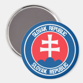 Slowakije Round Emblem Magneet (Voorkant / Achterkant)