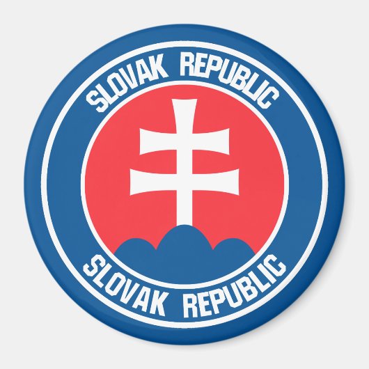 Slowakije Round Emblem Magneet (Voorkant)