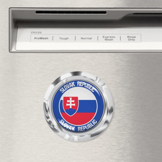 Slowakije Round Emblem Magneet (Insitu (Vaatwasser))