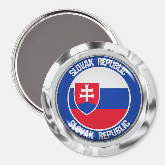 Slowakije Round Emblem Magneet (Voorkant / Achterkant)
