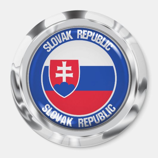 Slowakije Round Emblem Magneet (Voorkant)