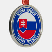 Slowakije Round Emblem Metalen Ornament (Rechts)