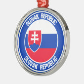 Slowakije Round Emblem Metalen Ornament (Links)