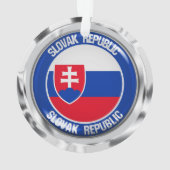 Slowakije Round Emblem Ornament (achterkant)