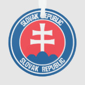 Slowakije Round Emblem Ornament (achterkant)