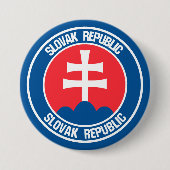 Slowakije Round Emblem Ronde Button 7,6 Cm (Voorkant)