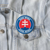 Slowakije Round Emblem Ronde Button 7,6 Cm (In situ)