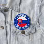 Slowakije Round Emblem Ronde Button 7,6 Cm (In situ)